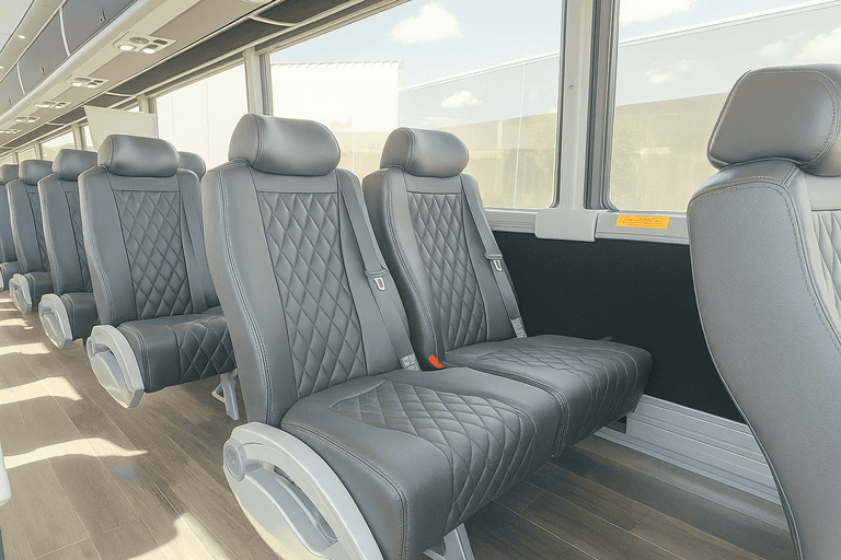 interior of Charter Bus Rental Bethlehem charter bus